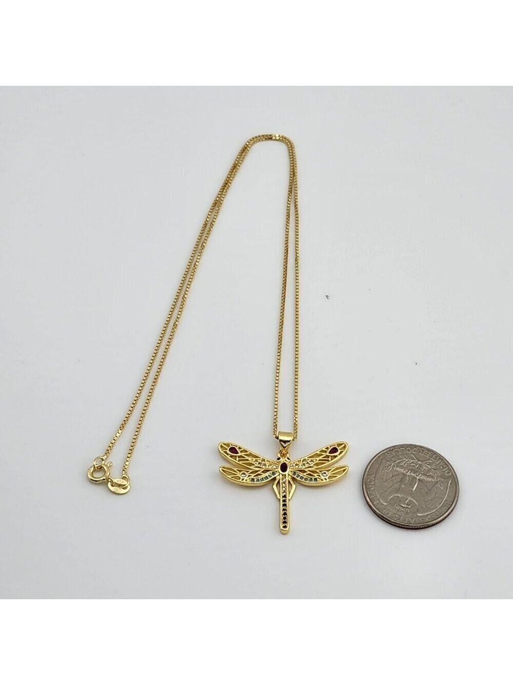 Last One Brand New Multi Colored DragonFly Necklace - Picture 12 of 12